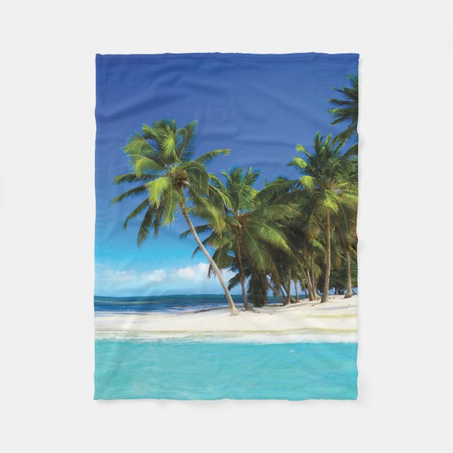 Couverture Polaire Exotic beach throw pillow (Devant)
