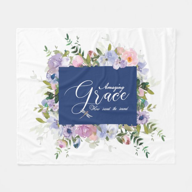 Couverture Polaire Extraordinaire grace florale (Devant (Horizontal))