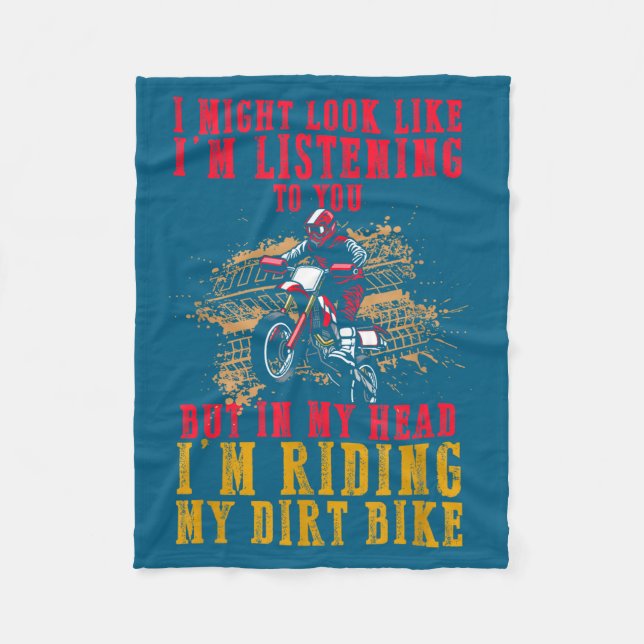 Couverture Polaire Extreme Motocross Fan Dirt Bike Rider's Dream Funn (Devant)