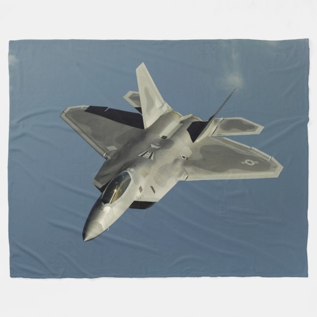 Couverture Polaire F-22 Raptor Fighter Jet (Devant (Horizontal))