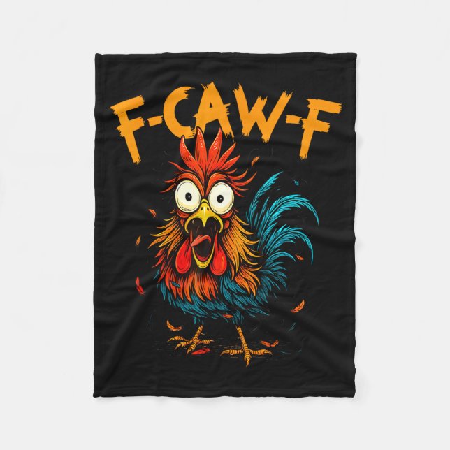 Couverture Polaire F-caw-f Chicken Fcawf Rooster Coffee Funny Office  (Devant)