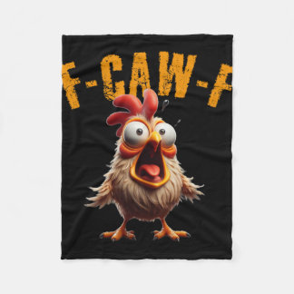 Couverture Polaire F-caw-f cri de poulet drôle humour