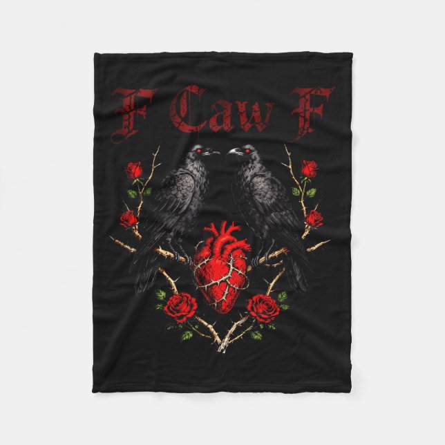 Couverture Polaire F Caw F Crow Heart Funny Anti Valentine Day Single (Devant)