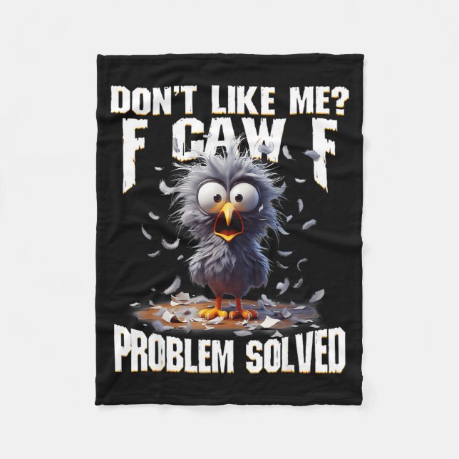 Couverture Polaire F Caw F Funny Angry Chicken Don't Like Me Problem  (Devant)