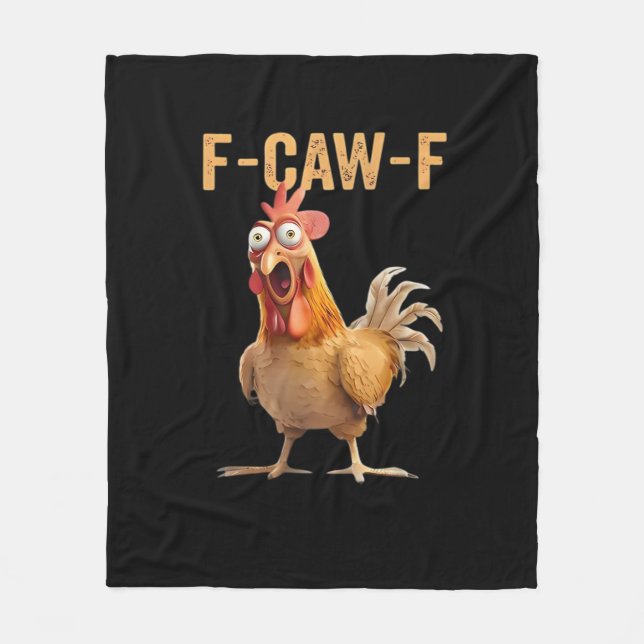 Couverture Polaire F Caw F Funny Chicken Humor Rooster Meme Classic (Devant)