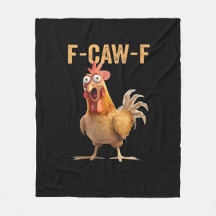 Couverture Polaire F Caw F Humour de poulet drôle Mème de coq Classiq
