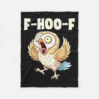 Couverture Polaire F-hoo-f Owl Meme – Funny Screaming Owl Bird Meme G