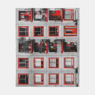 Couverture Polaire Façade Rouge Zuidoost Balcon Bâtiment Photographie