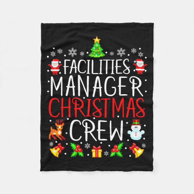 Couverture Polaire Facilities Manager Christmas Crew Matching Xmas  (Devant)