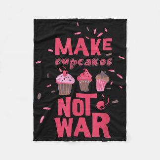Couverture Polaire Faire de la cupcake pas la guerre