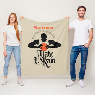 Couverture Polaire Faire Pluie (Basket-ball) Blanche en polaire