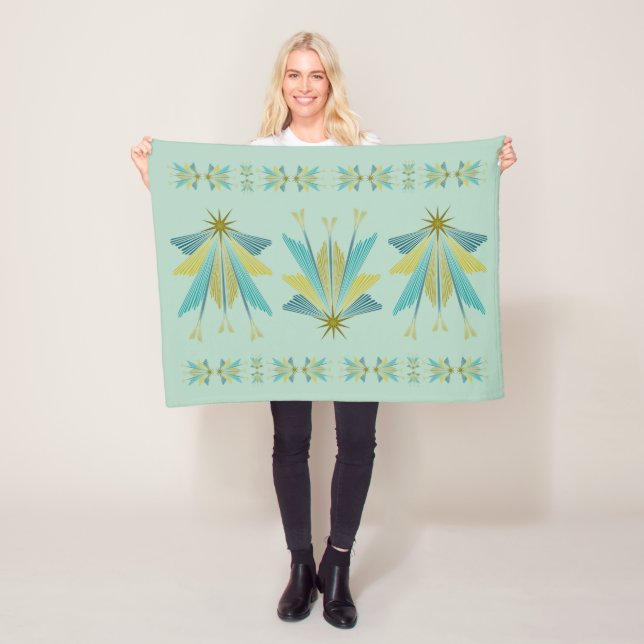 Couverture Polaire Fairy Stars Petit Pistache Fleece Blanket (En situation)