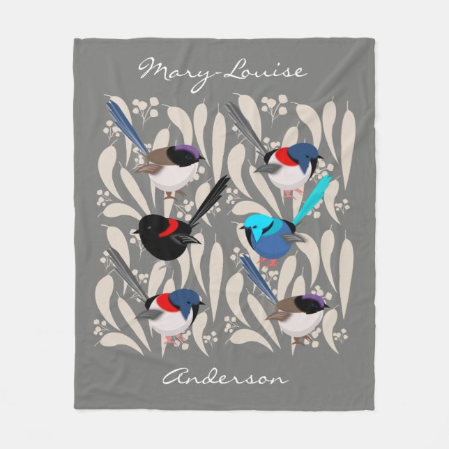 Couverture Polaire Fairy Wrens (Devant)