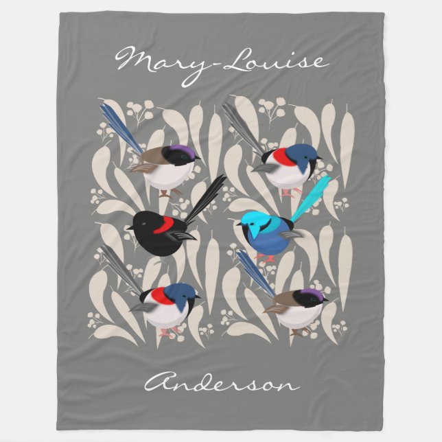 Couverture Polaire Fairy Wrens (Devant)