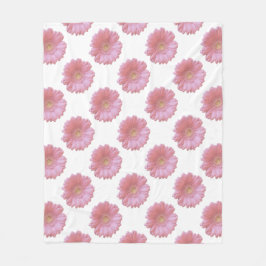 Couverture Polaire Faisée de gerbera rose pâle