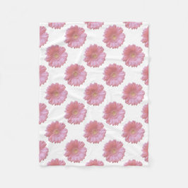 Couverture Polaire Faisée de gerbera rose pâle