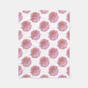 Couverture Polaire Faisée de gerbera rose pâle