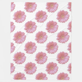 Couverture Polaire Faisée de gerbera rose pâle