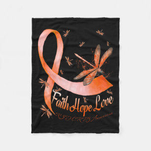 Couverture Polaire Faith Hope Love Rsd Crps Sensibilisation Dragonfly