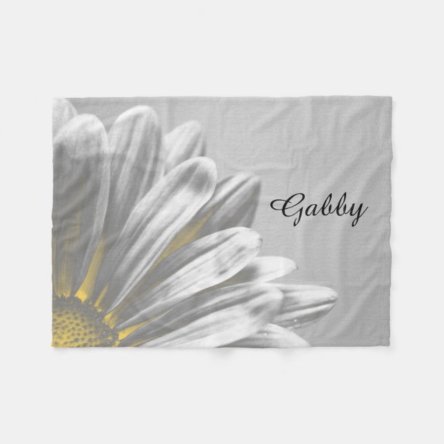 Couverture Polaire Faits saillants floraux jaunes (Devant (Horizontal))
