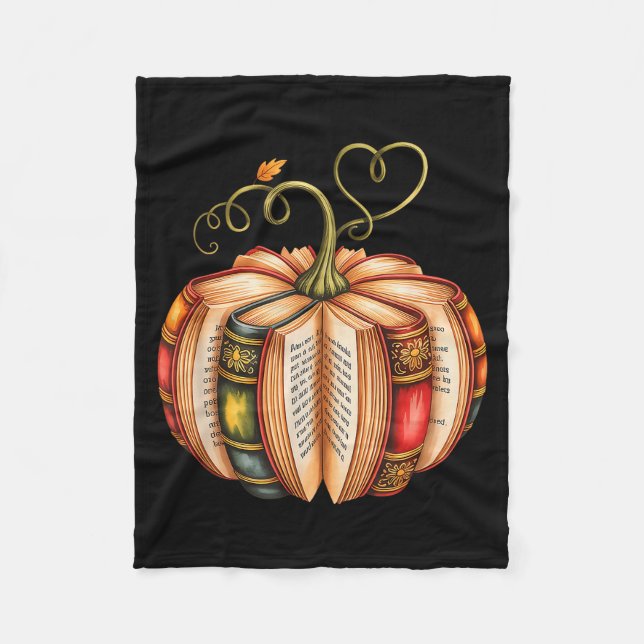 Couverture Polaire Fall Book Pumpkin Fall Librarians Bookworm Teacher (Devant)