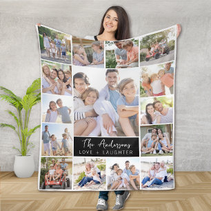 Couverture Polaire Famille 15 Photo Nom du collage