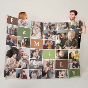 Couverture Polaire Famille 22- Collage de photos