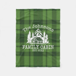 Couverture Polaire Famille Cabine Vert Plaid Nom à thème Personnalisé