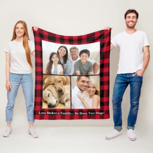 Couverture Polaire Famille d'animaux personnalisée