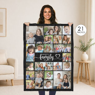 Couverture Polaire Famille Moderne 21 Photos Script Cœur Nom Personna