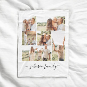 Couverture Polaire Famille Nom du collage Photo Keepsbien