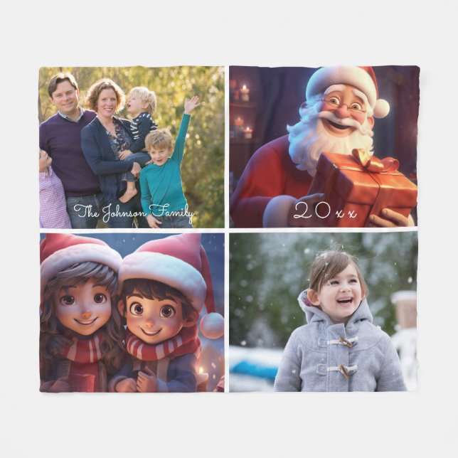 Couverture Polaire Famille Photo Cute (Devant (Horizontal))