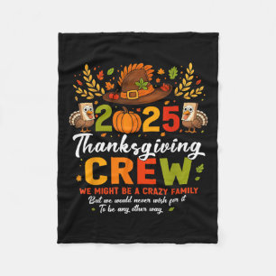 Couverture Polaire Famille Thanksgiving 2025 Thanksgiving Crew Turqui