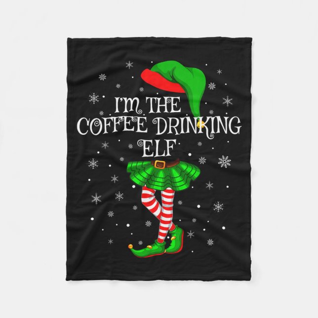 Couverture Polaire Family Matching Women Girls Coffee Drinking Elf Ch (Devant)