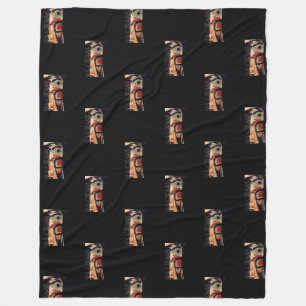 Couverture Polaire Fancy Alaska Carved Totem Pole photo conçu