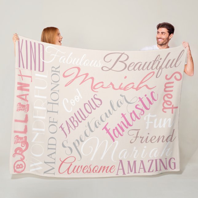 Couverture Polaire Fantastic Maid of Honor Personnalisez les mots fab (En situation)
