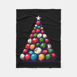 Couverture Polaire Fantastique Bowling feux de Noël pour hommes femme