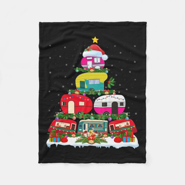 Couverture Polaire Fantastique Éclairage de Noël Père Noël Camping Rv (Devant)