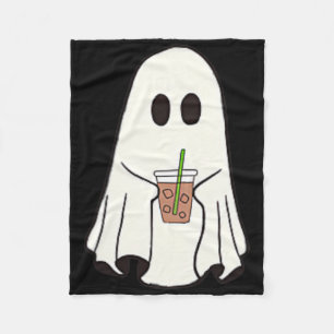 Couverture Polaire Fantôme Boire Café Drôle Costume Halloween Coff