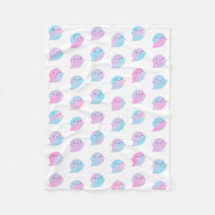 Couverture Polaire Fantômes d'aquarelle de Kawaii (Unicorne)