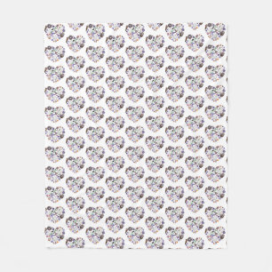 Couverture Polaire Fantômes d'Halloween et Citrouille Clipart forme C