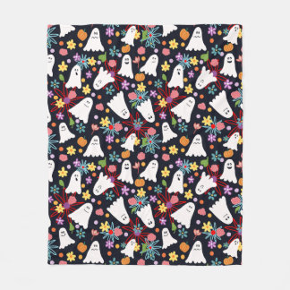Couverture Polaire Fantômes et fleurs