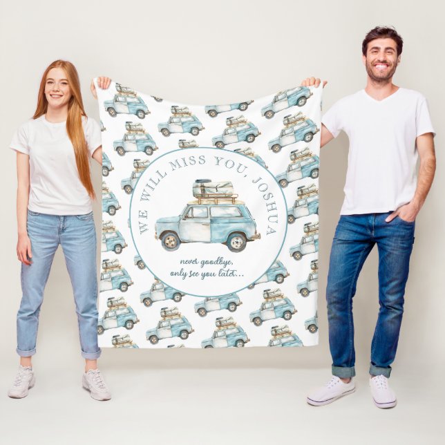 Couverture Polaire Farewell Grad Cute Car Partir Fête (En situation)