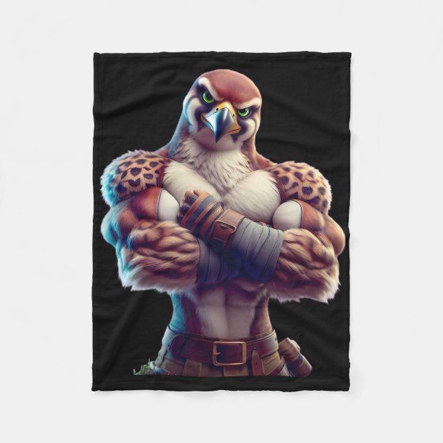 Couverture Polaire Faucon Flexing ventilateur Lover Bodybuilding Gym  (Devant)