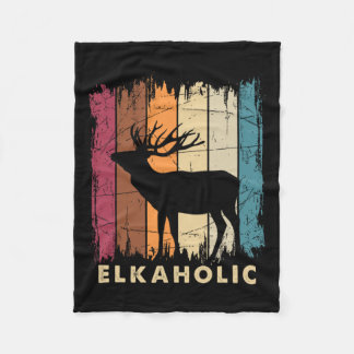 Couverture Polaire Faune Buck Elk Chasse Chasseur Deer Silhouette E