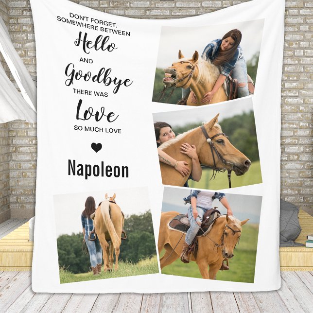 Couverture Polaire Favori Hello Custom Photo Collage Pet Memorial (Créateur téléchargé)