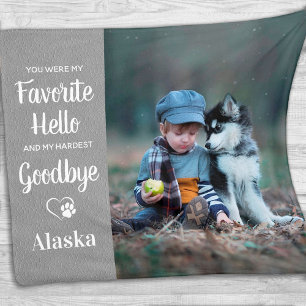 Couverture Polaire Favori Hello Hardest Goodbye Pet Dog Memorial