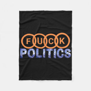 Couverture Polaire Fck Politics Drôle Manifestation