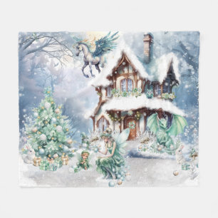 Couverture Polaire Fée de Noël magique et capricieuse