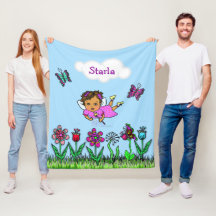 Fée personnalisée, Fleurs et Papillons Fille